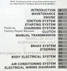 1994 Toyota T100 Repair Manual Supplement Table of Contents
