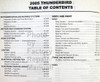 Ford 2005 Thunderbird Service Manual Table of Contents 2
