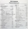 2002 Ford Ranger Service Manual Table of Contents 1