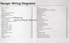 2003 Ford Ranger Wiring Diagrams Table of Contents
