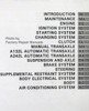 1995 Toyota Tercel Repair Manual Table of Contents