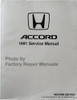 1991 Honda Accord Service Manual