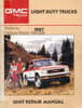 1987 GMC Light Duty Trucks Unit Repair Manual