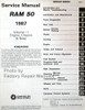 1987 Dodge Ram 50 Service Manual Table of Contents 1