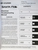 2003 Hyundai Santa Fe Electrical Troubleshooting Manual Table of Contents