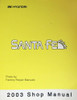 2003 Hyundai Santa Fe Shop Manual