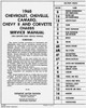 1968 Chevrolet Bel Air Camaro Corvette Chevelle El Camino Impala Chassis Service Manual