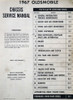 1967 Oldsmobile Service Manual Table of Contents