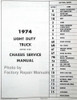 1974 GMC Truck Service Manual Light Duty Trucks Series 1500 thru 3500 Table of Contents