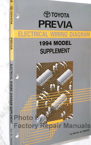 1994 Toyota Previa Supercharged Electrical Wiring Diagrams Manual