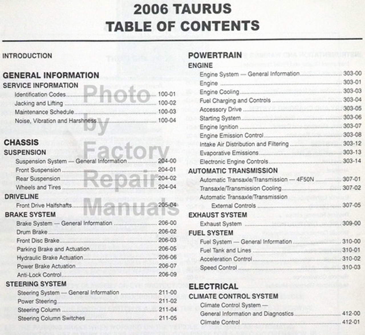 2006 2007 Ford Taurus Factory Service Manual Original Shop Repair
