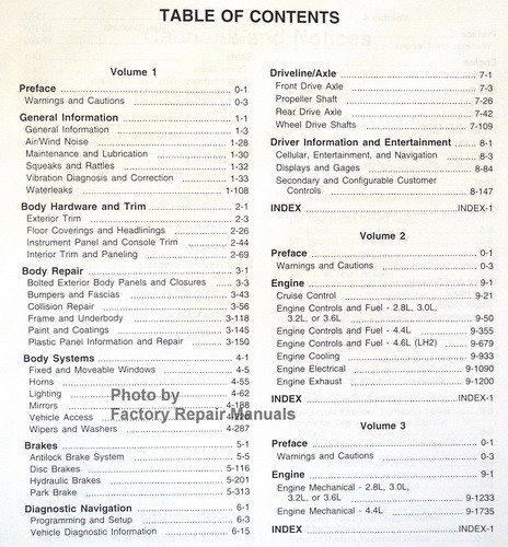 2008 CADILLAC STS SERVICE MANUAL visual data 8