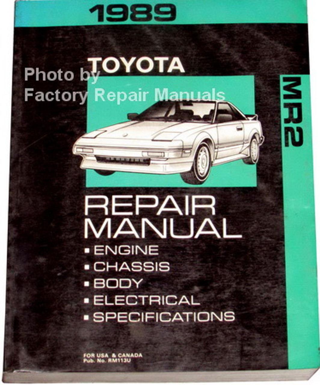 1989 Toyota MR2 Factory Service Manual Original Shop Repair Factory