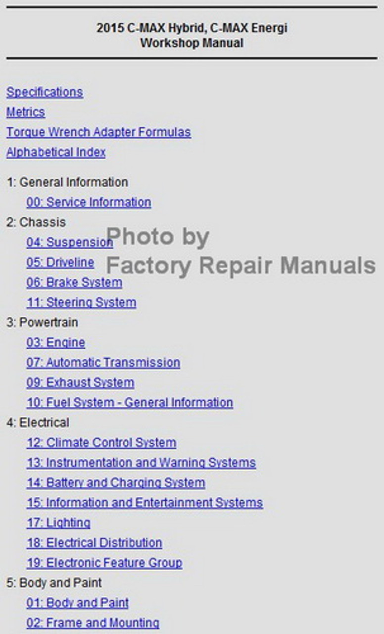 15 Ford C Max Factory Service Manual Cd Original Shop Repair Factory Repair Manuals 15 Ford C Max Factory Service Manual Cd Original Shop Repair Factory Repair Manuals