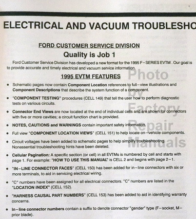 1997 Ford F250 HD F350 F-Super Duty Electrical Vacuum Troubleshooting Manual - Foto 5