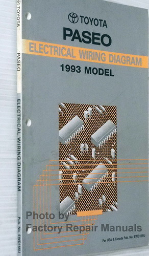 1993 Toyota Paseo Electrical Wiring Diagrams Manual Original Schematics