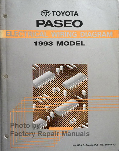 1993 Toyota Paseo Electrical Wiring Diagrams Manual Original Schematics