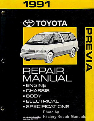 1991 Toyota Previa Factory Service Manual Original Shop Repair