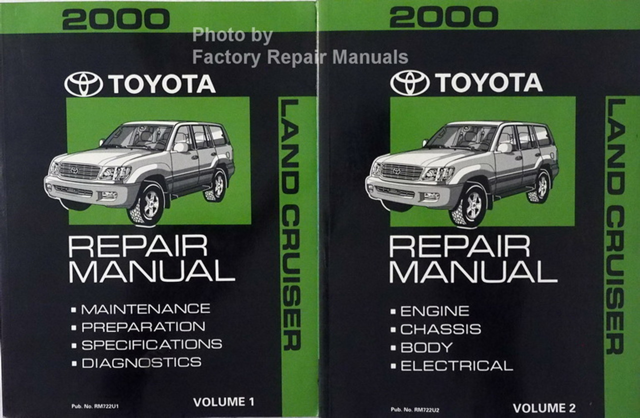 2000 Toyota Land Cruiser Factory Service Manual Set Original Shop