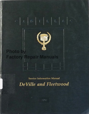 1991 Cadillac Deville and Fleetwood Factory Service Manual Original