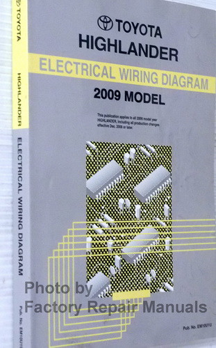 2009 Toyota Highlander w/Gas Engines Electrical Wiring Diagrams Manual