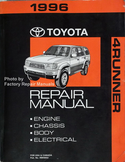 1996 Toyota 4Runner Factory Service Manual Original Shop Repair