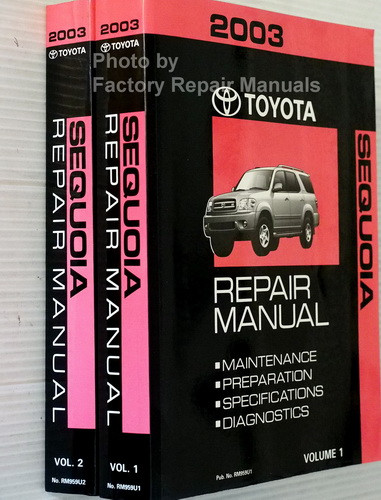 2003 Toyota Sequoia Factory Service Manual Set Original Shop Repair