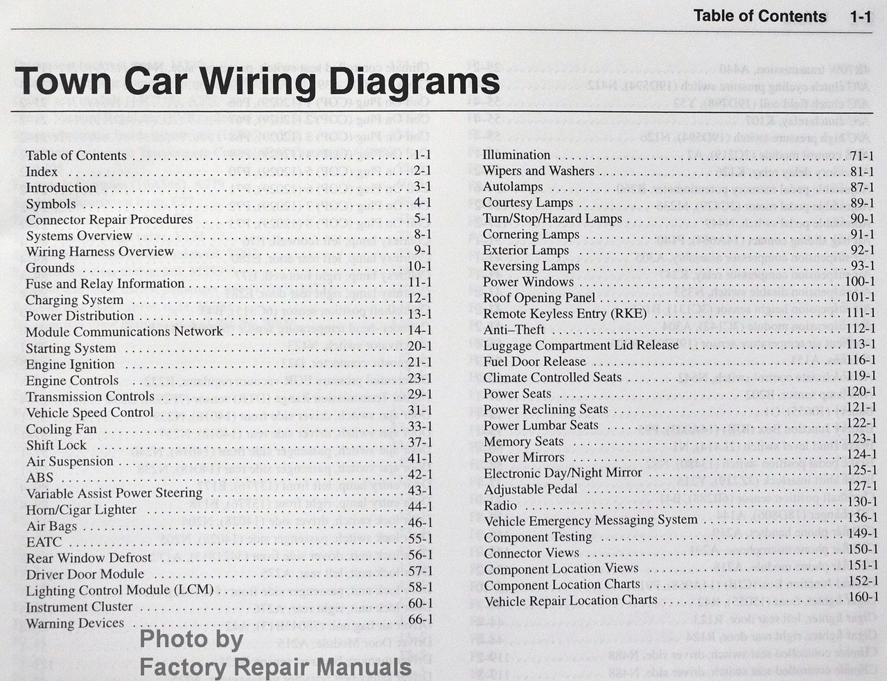 2002 Lincoln Town Car Electrical Wiring Diagrams - Original Ford Manual