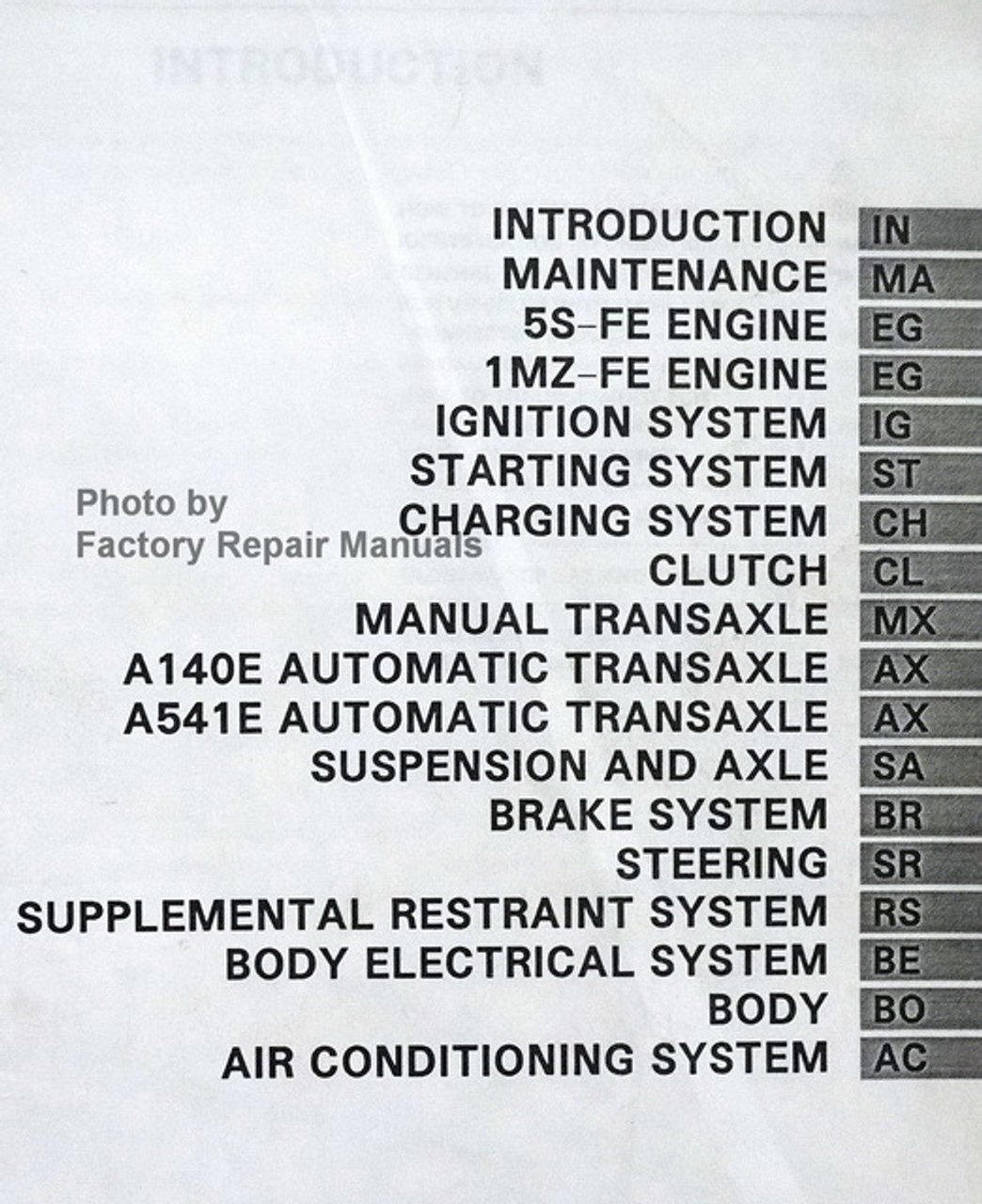 Toyota camry repair manuals Toyota camry repair manuals