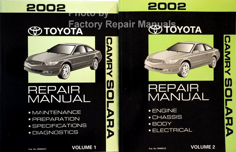 2002 Toyota Camry Solara Factory Service Manual Set Original Shop ...