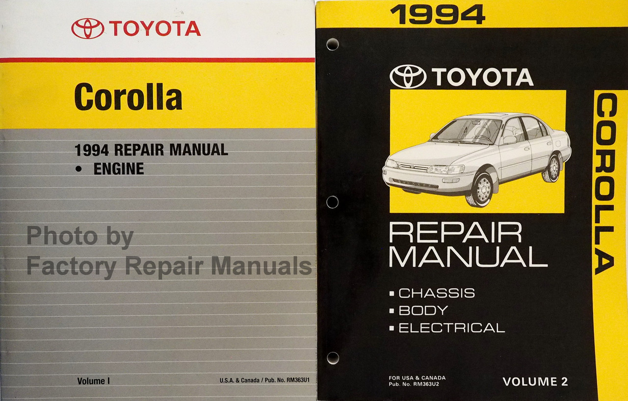 1994 Toyota Corolla Factory Service Manual Set Original Shop Repair