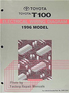 1996 Toyota T100 Truck Electrical Wiring Diagrams Original Factory