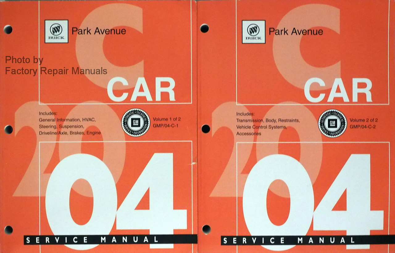2004 Buick Park Avenue Factory Service Manual Set Original Shop Repair
