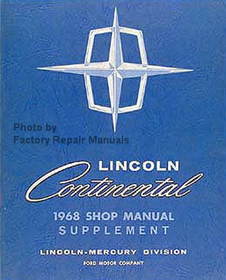 1968 Lincoln Continental Factory Shop Repair Manual Supplement Original