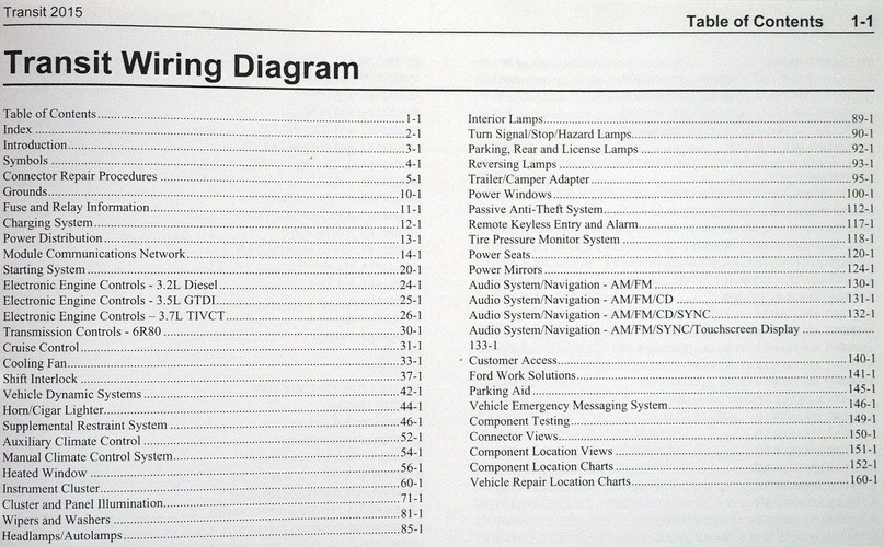 2015 Ford Transit Electrical Wiring Diagrams Manual Original Factory