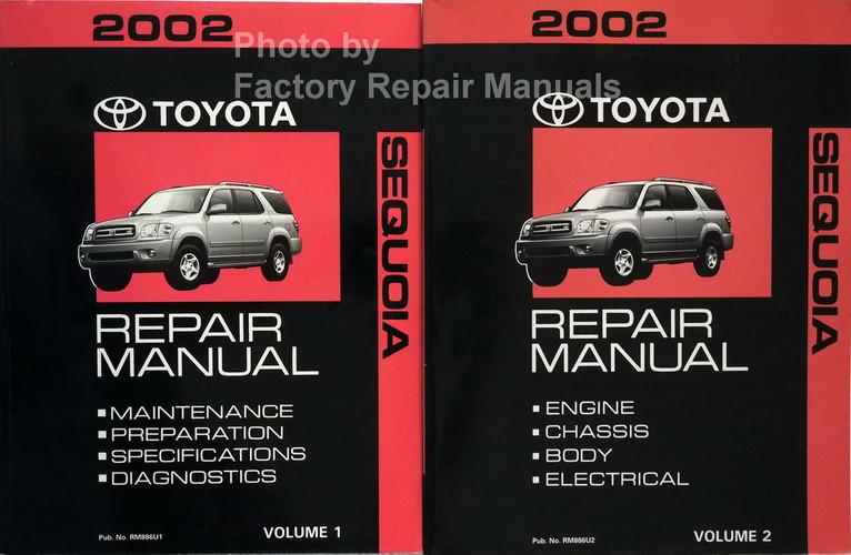 2001 Toyota Sequoia Factory Service Manual Set Original Shop Repair
