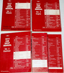 1977 Ford Lincoln Mercury Car Shop Manuals