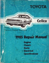 Toyota Celica 1985 Repair Manual Engine Chassis Body Electrical Specifications