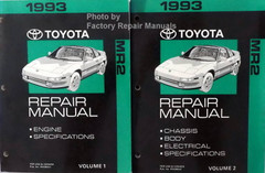 1993 Toyota MR2 Repair Manuals Volume 1 and 2
