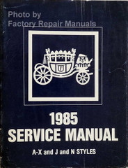 1985 Fisher Body A-X and J and N Styles Service Manual 