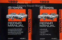1999 Toyota Tacoma Repair Manual Volumes 1 and 2