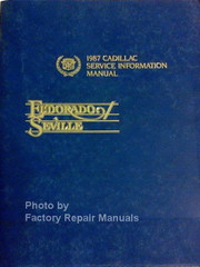 1987 Cadillac Service Information Manual Eldorado and Seville