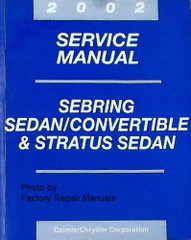 2003 Service Manual Sebring Sedan/Convertible & Stratus Sedan