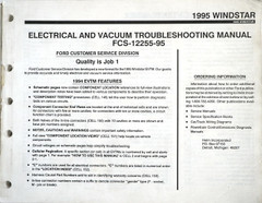 1995 Ford Windstar Electrical and Vacuum Troubleshooting Manual