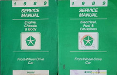 1989 Chrysler Plymouth Dodge FWD Car Service Manuals