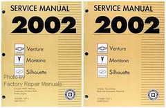 2002 Chevy Venture Olds Silhouette Pontiac Montana Factory Shop Service Manual Set