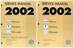 2002 Chevy Venture Olds Silhouette Pontiac Montana Factory Shop Service Manual Set