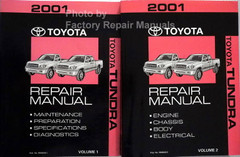 2001 Toyota Tundra Repair Manual Volume 1 and 2