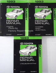1993 Toyota Camry Repair Manuals Volume 1, 2, 3