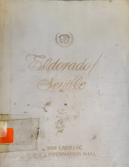 1988 Cadillac Eldorado and Seville Service Information Manual 